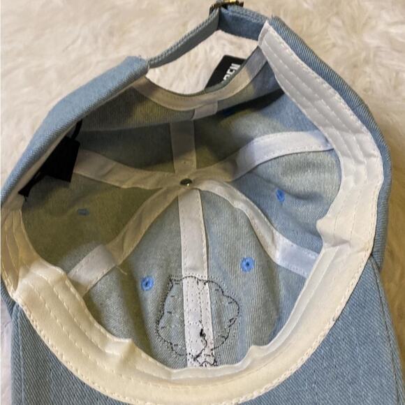 Steve Madden Denim Hat Womens Bolts Patch Adjustable Back Blue - Picture 9 of 10